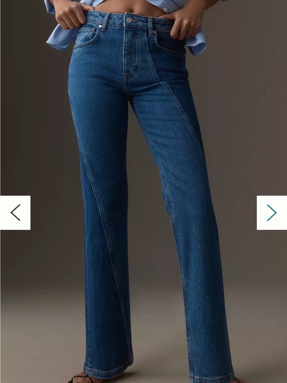 Pilcro Vintage High-Rise Straight-Leg Women's Jeans - Dark Blue